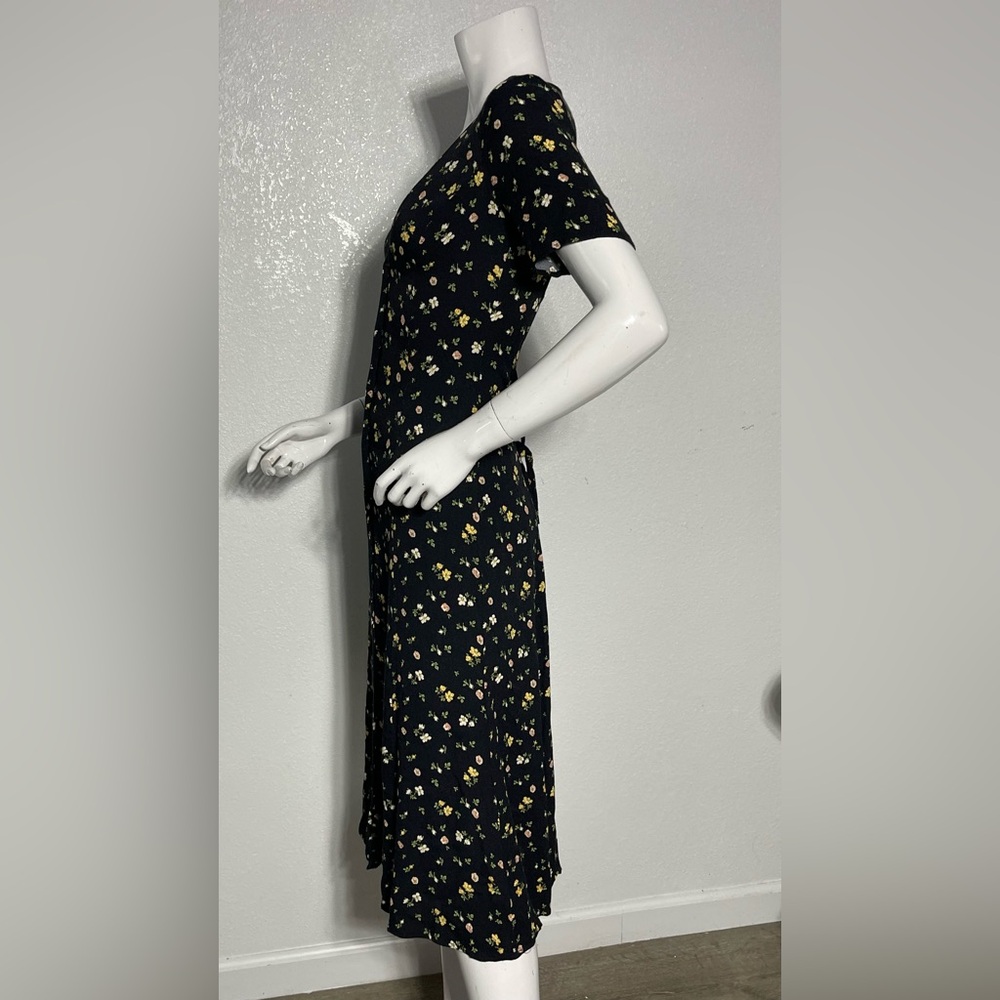 Reformation Black and White Puff Sleeve Midi Sundress - Picture 3 of 12